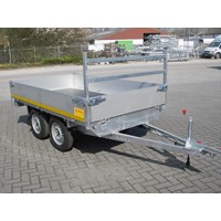 plateau aanhangwagen ongeremd dubbelas 750kg-2m60x1m50x30
